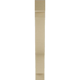 Ekena Millwork - BKTUR035X18X30FST05RCPR - Timberthane Faux Wood Funston Style Bracket, Block Ends, 3 1/2"W x 18"D x 30"H, Primed Tan