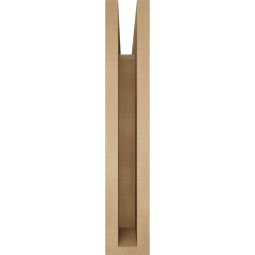 Ekena Millwork - BKTUR035X20X20FST05RCPR - Timberthane Faux Wood Funston Style Bracket, Block Ends, 3 1/2"W x 20"D x 20"H, Primed Tan
