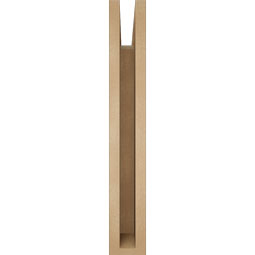 Ekena Millwork - BKTUR035X20X24FST05RCPR - Timberthane Faux Wood Funston Style Bracket, Block Ends, 3 1/2"W x 20"D x 24"H, Primed Tan