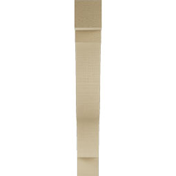 Ekena Millwork - BKTUR035X22X26FST05RCPR - Timberthane Faux Wood Funston Style Bracket, Block Ends, 3 1/2"W x 22"D x 26"H, Primed Tan