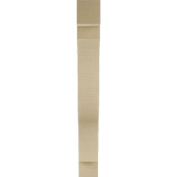 Ekena Millwork - BKTUR035X22X30FST05RCPR - Timberthane Faux Wood Funston Style Bracket, Block Ends, 3 1/2"W x 22"D x 30"H, Primed Tan