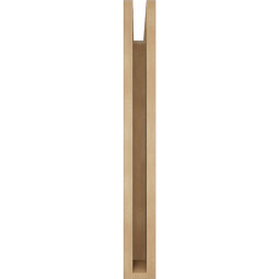 Ekena Millwork - BKTUR035X22X30FST05RCPR - Timberthane Faux Wood Funston Style Bracket, Block Ends, 3 1/2"W x 22"D x 30"H, Primed Tan