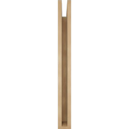 Ekena Millwork - BKTUR035X22X34FST05RCPR - Timberthane Faux Wood Funston Style Bracket, Block Ends, 3 1/2"W x 22"D x 34"H, Primed Tan