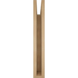 Ekena Millwork - BKTUR035X24X24FST05RCPR - Timberthane Faux Wood Funston Style Bracket, Block Ends, 3 1/2"W x 24"D x 24"H, Primed Tan