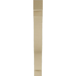 Ekena Millwork - BKTUR035X24X32FST05RCPR - Timberthane Faux Wood Funston Style Bracket, Block Ends, 3 1/2"W x 24"D x 32"H, Primed Tan