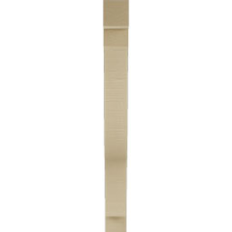 Ekena Millwork - BKTUR035X24X36FST05RCPR - Timberthane Faux Wood Funston Style Bracket, Block Ends, 3 1/2"W x 24"D x 36"H, Primed Tan