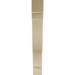 Ekena Millwork - BKTUR035X26X26FST05RCPR - Timberthane Faux Wood Funston Style Bracket, Block Ends, 3 1/2"W x 26"D x 26"H, Primed Tan
