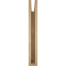 Ekena Millwork - BKTUR035X26X26FST05RCPR - Timberthane Faux Wood Funston Style Bracket, Block Ends, 3 1/2"W x 26"D x 26"H, Primed Tan