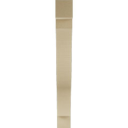 Ekena Millwork - BKTUR035X26X30FST05RCPR - Timberthane Faux Wood Funston Style Bracket, Block Ends, 3 1/2"W x 26"D x 30"H, Primed Tan