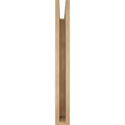 Ekena Millwork - BKTUR035X26X30FST05RCPR - Timberthane Faux Wood Funston Style Bracket, Block Ends, 3 1/2"W x 26"D x 30"H, Primed Tan