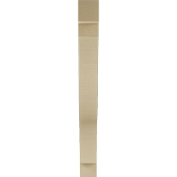 Ekena Millwork - BKTUR035X26X34FST05RCPR - Timberthane Faux Wood Funston Style Bracket, Block Ends, 3 1/2"W x 26"D x 34"H, Primed Tan