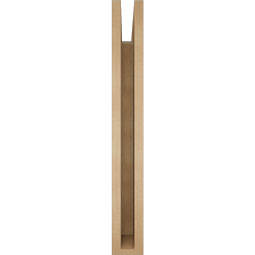 Ekena Millwork - BKTUR035X28X28FST05RCPR - Timberthane Faux Wood Funston Style Bracket, Block Ends, 3 1/2"W x 28"D x 28"H, Primed Tan