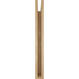 Ekena Millwork - BKTUR035X28X32FST05RCPR - Timberthane Faux Wood Funston Style Bracket, Block Ends, 3 1/2"W x 28"D x 32"H, Primed Tan