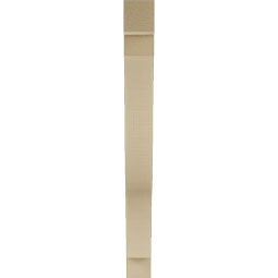 Ekena Millwork - BKTUR035X28X36FST05RCPR - Timberthane Faux Wood Funston Style Bracket, Block Ends, 3 1/2"W x 28"D x 36"H, Primed Tan