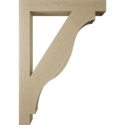 Ekena Millwork - BKTUR035X28X40FST05RCPR - Timberthane Faux Wood Funston Style Bracket, Block Ends, 3 1/2"W x 28"D x 40"H, Primed Tan
