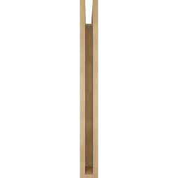 Ekena Millwork - BKTUR035X30X34FST05RCPR - Timberthane Faux Wood Funston Style Bracket, Block Ends, 3 1/2"W x 30"D x 34"H, Primed Tan