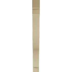 Ekena Millwork - BKTUR035X30X38FST05RCPR - Timberthane Faux Wood Funston Style Bracket, Block Ends, 3 1/2"W x 30"D x 38"H, Primed Tan