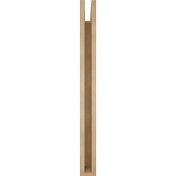 Ekena Millwork - BKTUR035X30X38FST05RCPR - Timberthane Faux Wood Funston Style Bracket, Block Ends, 3 1/2"W x 30"D x 38"H, Primed Tan
