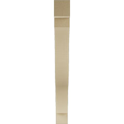 Ekena Millwork - BKTUR035X32X32FST05RCPR - Timberthane Faux Wood Funston Style Bracket, Block Ends, 3 1/2"W x 32"D x 32"H, Primed Tan