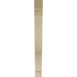 Ekena Millwork - BKTUR035X32X36FST05RCPR - Timberthane Faux Wood Funston Style Bracket, Block Ends, 3 1/2"W x 32"D x 36"H, Primed Tan