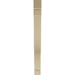 Ekena Millwork - BKTUR035X32X38FST05RCPR - Timberthane Faux Wood Funston Style Bracket, Block Ends, 3 1/2"W x 32"D x 38"H, Primed Tan