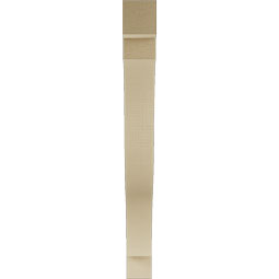 Ekena Millwork - BKTUR035X34X34FST05RCPR - Timberthane Faux Wood Funston Style Bracket, Block Ends, 3 1/2"W x 34"D x 34"H, Primed Tan
