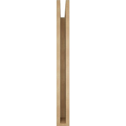 Ekena Millwork - BKTUR035X34X34FST05RCPR - Timberthane Faux Wood Funston Style Bracket, Block Ends, 3 1/2"W x 34"D x 34"H, Primed Tan