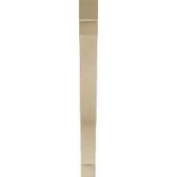 Ekena Millwork - BKTUR035X34X38FST05RCPR - Timberthane Faux Wood Funston Style Bracket, Block Ends, 3 1/2"W x 34"D x 38"H, Primed Tan