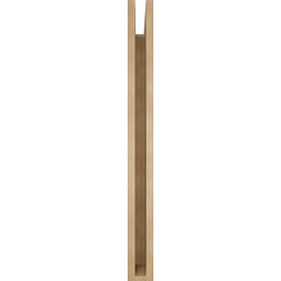 Ekena Millwork - BKTUR035X34X38FST05RCPR - Timberthane Faux Wood Funston Style Bracket, Block Ends, 3 1/2"W x 34"D x 38"H, Primed Tan