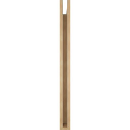 Ekena Millwork - BKTUR035X34X42FST05RCPR - Timberthane Faux Wood Funston Style Bracket, Block Ends, 3 1/2"W x 34"D x 42"H, Primed Tan