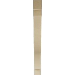 Ekena Millwork - BKTUR035X36X36FST05RCPR - Timberthane Faux Wood Funston Style Bracket, Block Ends, 3 1/2"W x 36"D x 36"H, Primed Tan