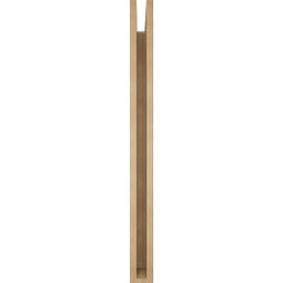 Ekena Millwork - BKTUR035X38X42FST05RCPR - Timberthane Faux Wood Funston Style Bracket, Block Ends, 3 1/2"W x 38"D x 42"H, Primed Tan