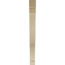 Ekena Millwork - BKTUR035X40X40FST05RCPR - Timberthane Faux Wood Funston Style Bracket, Block Ends, 3 1/2"W x 40"D x 40"H, Primed Tan