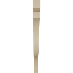 Ekena Millwork - BKTUR035X40X44FST05RCPR - Timberthane Faux Wood Funston Style Bracket, Block Ends, 3 1/2"W x 40"D x 44"H, Primed Tan
