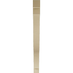 Ekena Millwork - BKTUR035X42X42FST05RCPR - Timberthane Faux Wood Funston Style Bracket, Block Ends, 3 1/2"W x 42"D x 42"H, Primed Tan