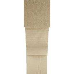 Ekena Millwork - BKTUR055X18X18FST05RCPR - Timberthane Faux Wood Funston Style Bracket, Block Ends, 5 1/2"W x 18"D x 18"H, Primed Tan