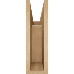 Ekena Millwork - BKTUR055X18X18FST05RCPR - Timberthane Faux Wood Funston Style Bracket, Block Ends, 5 1/2"W x 18"D x 18"H, Primed Tan