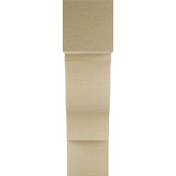 Ekena Millwork - BKTUR055X18X22FST05RCPR - Timberthane Faux Wood Funston Style Bracket, Block Ends, 5 1/2"W x 18"D x 22"H, Primed Tan