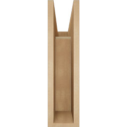 Ekena Millwork - BKTUR055X18X22FST05RCPR - Timberthane Faux Wood Funston Style Bracket, Block Ends, 5 1/2"W x 18"D x 22"H, Primed Tan