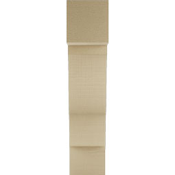 Ekena Millwork - BKTUR055X18X26FST05RCPR - Timberthane Faux Wood Funston Style Bracket, Block Ends, 5 1/2"W x 18"D x 26"H, Primed Tan