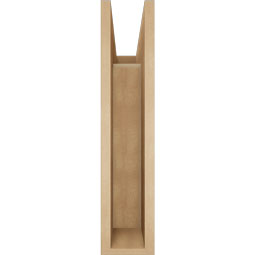 Ekena Millwork - BKTUR055X18X26FST05RCPR - Timberthane Faux Wood Funston Style Bracket, Block Ends, 5 1/2"W x 18"D x 26"H, Primed Tan