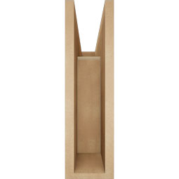 Ekena Millwork - BKTUR055X20X20FST05RCPR - Timberthane Faux Wood Funston Style Bracket, Block Ends, 5 1/2"W x 20"D x 20"H, Primed Tan