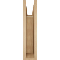 Ekena Millwork - BKTUR055X20X24FST05RCPR - Timberthane Faux Wood Funston Style Bracket, Block Ends, 5 1/2"W x 20"D x 24"H, Primed Tan