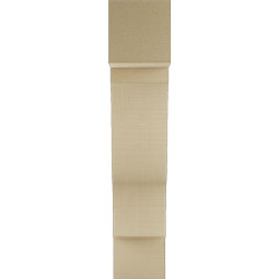 Ekena Millwork - BKTUR055X20X28FST05RCPR - Timberthane Faux Wood Funston Style Bracket, Block Ends, 5 1/2"W x 20"D x 28"H, Primed Tan
