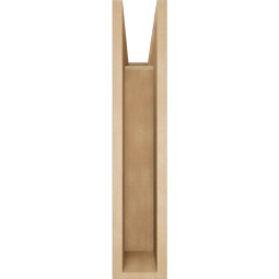 Ekena Millwork - BKTUR055X20X28FST05RCPR - Timberthane Faux Wood Funston Style Bracket, Block Ends, 5 1/2"W x 20"D x 28"H, Primed Tan