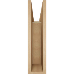 Ekena Millwork - BKTUR055X22X22FST05RCPR - Timberthane Faux Wood Funston Style Bracket, Block Ends, 5 1/2"W x 22"D x 22"H, Primed Tan