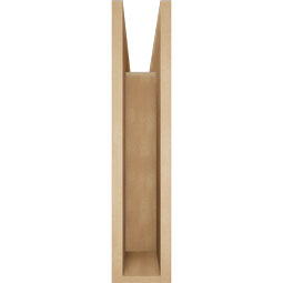 Ekena Millwork - BKTUR055X22X26FST05RCPR - Timberthane Faux Wood Funston Style Bracket, Block Ends, 5 1/2"W x 22"D x 26"H, Primed Tan