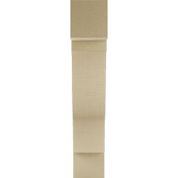Ekena Millwork - BKTUR055X22X30FST05RCPR - Timberthane Faux Wood Funston Style Bracket, Block Ends, 5 1/2"W x 22"D x 30"H, Primed Tan