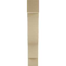 Ekena Millwork - BKTUR055X22X34FST05RCPR - Timberthane Faux Wood Funston Style Bracket, Block Ends, 5 1/2"W x 22"D x 34"H, Primed Tan