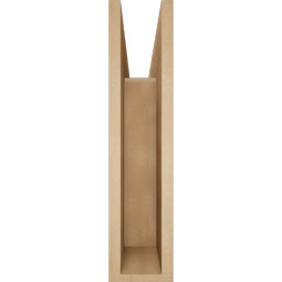 Ekena Millwork - BKTUR055X24X24FST05RCPR - Timberthane Faux Wood Funston Style Bracket, Block Ends, 5 1/2"W x 24"D x 24"H, Primed Tan